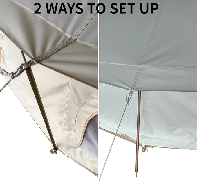 DANCHEL OUTDOOR Short Guy Poles for Canvas Bell Tent Camping Windproof Galvanize Steel Durable Yurt Tent Unadjustable Pole Glamping Gear Accessories80cm/31.5''