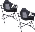 Hammock Chair Camping Rocking Chairs Swing Hammock Chair Adjustable Back Portable with Cup Holder Pillow and Carry Bag for Camping Outdoor Patio (2)