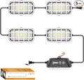 50ft LED Construction String Lights75W 7500LM Waterproof IP67 Led String Work Lights Construction Temporary Lights (50ft-5lights)