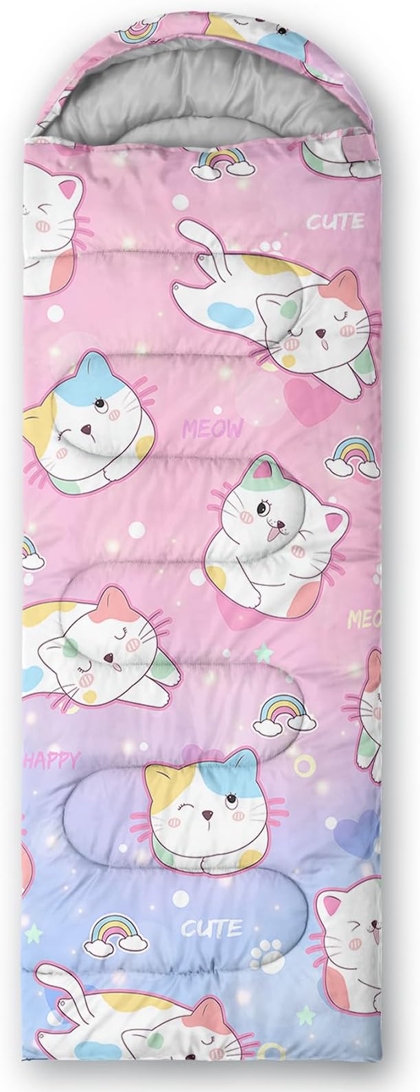 QOOMO Camping Sleeping Bags3 Season Warm &amp Cool WeatherLightweightWaterproof Sleeping Bags for Adults &amp KidsTravelingand OutdoorsCamping Gear Equipment