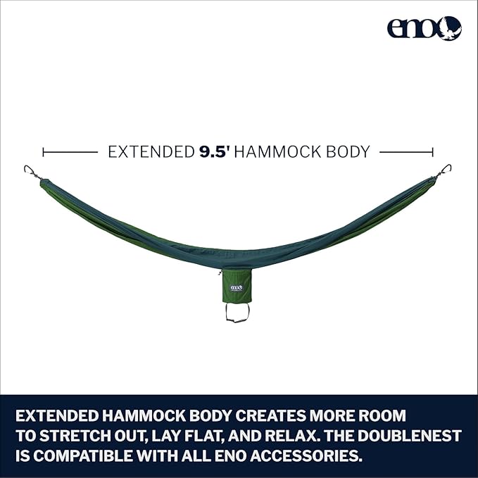 ENO Eagles Nest Outfitters DoubleNest Lightweight Camping Hammock 1 to 2 Person Special Edition Colors ATC