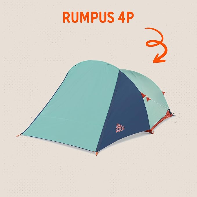 Kelty 4/6 Person Freestanding Rumpus Tent for Camping Car Camping Festivals and Family with Extra Large Vestibule