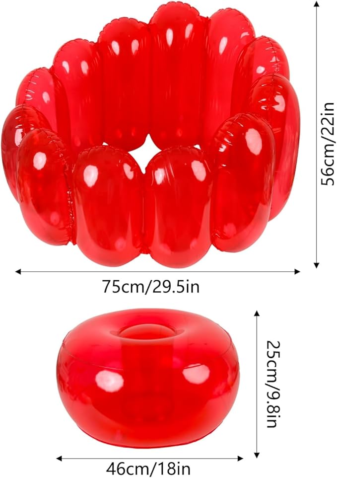 Jelly Inflatable ChairJelly ChairJelly Collection Inflatable ChairJello Inflatable ChairJelly Blow Up Chairfor Indoor Outdoor Camping Party Beach Hiking Yard (Yellow)