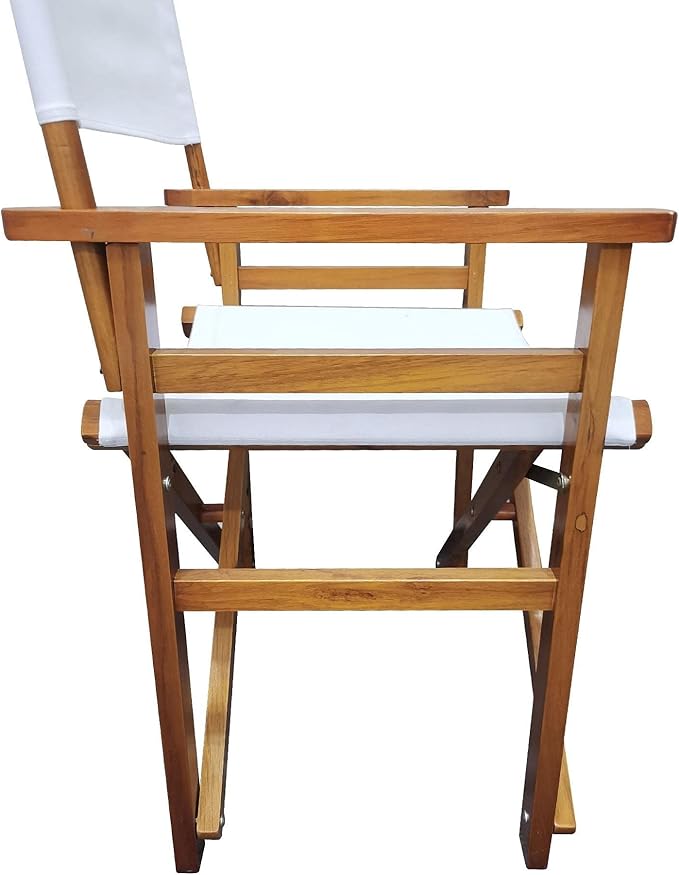 2pcs Wooden Folding Chair - Director Chair for Camping Home Patio - Portable Chair High Foldable Stool for Outdoor Director's Chairs Foldable Makeup Chair for Makeup Artist - populus + Canvas