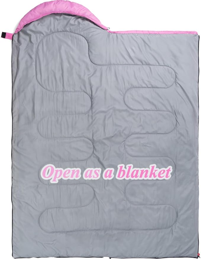 Sleeping Bag - 3 Seasons for Adults Kids Boys Girls Camping Hiking - Warm Cold Weather Lightweight Portable with Compression Bag for Backpacking in Spring Summer Fall and Winter