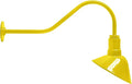 AGB101-AA9-Yellow Barn Lights Outdoor Fixture with Gooseneck Lamp - Classic Gooseneck Light Dome | Wall Mount RLM Design for Patios Gardens Entryways Garages Exterior Home Lighting