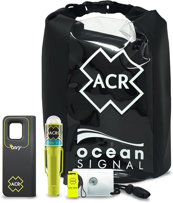 ACR Bivy Stick 2-Way Satellite Messenger Survival Kit Global Coverage Emergency SOS Waterproof Marine Safety Remote Communication Location Sharing Boating Hiking Reliable Satellite Alert