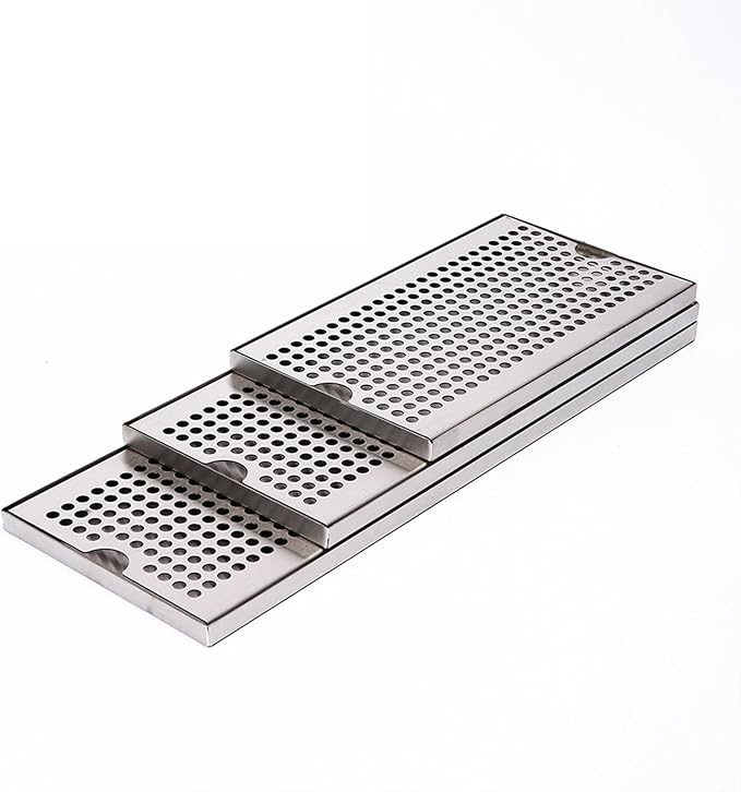 Teas Drainage Plate Metal Beer Towers Drip Pan Stainless Steels Tray Drainage Type Plate for Restaurant Kitchen Metal Tower Pan