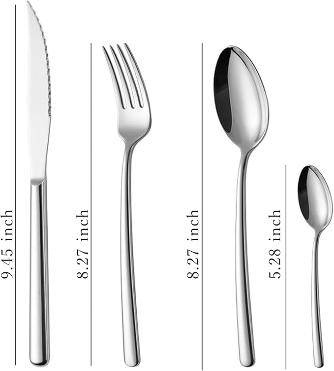 Utensil Sets for 4 Stainless Steel Silverware Set Luxury Cutlery Sets for Camping Afternoon tea Hotel Dishwasher Safe