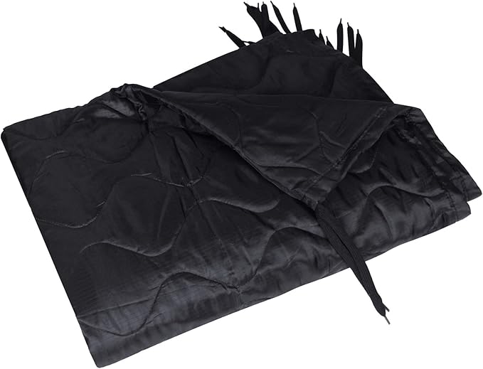 Greencity Tactical Military Woobie Blanket Poncho Liner Camping Thermal Insulated Drawstring Carry Bag Waterproof Outdoor Activities Hiking Traving