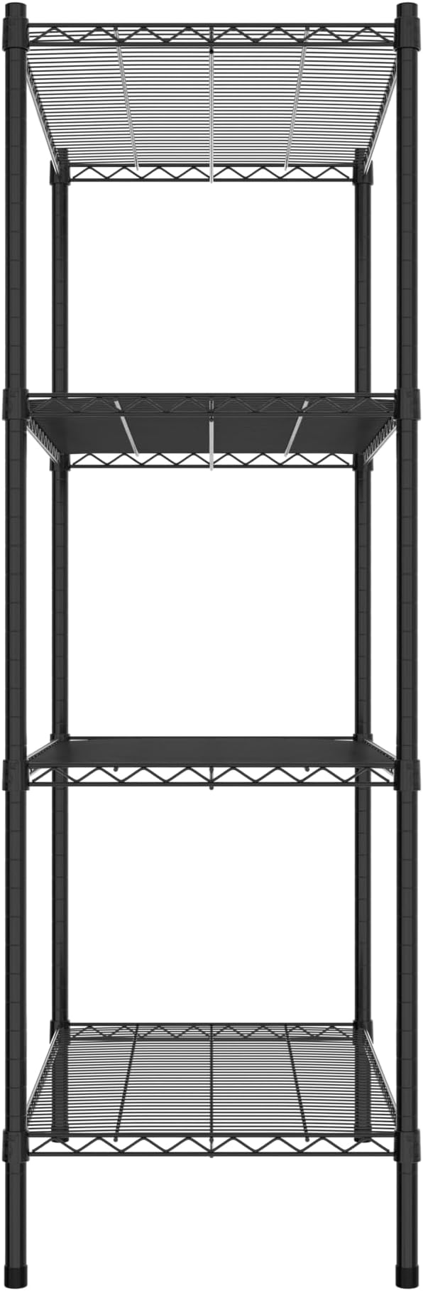 Commercial NSF Listed Black Epoxy Stationary Wire Shelving Kit 21 x 36 x 64 with 4 Shelves Perfect for Warehouse Walk-in Refrigerator Freezer Grocery Store Restaurant Dishroom