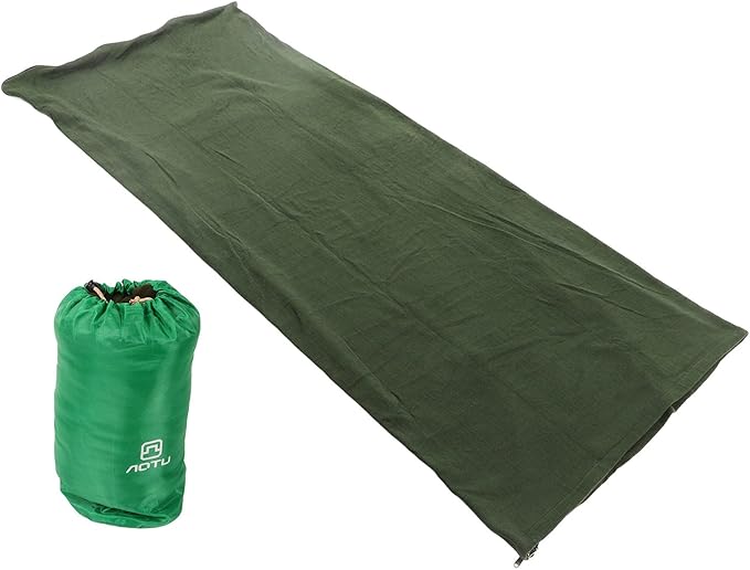 Fleece Sleeping Bag Portable Travel Warm Sleeping Bag Sleeping Bag Liner Ultralight Travel Sleeping Bag for Adults Outdoor Camping Hiking Climbing