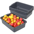 4-Pack 35 L Large Bus Bins Restaurant Commercial Dish Tub Gray