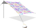 Beach Tent Sun Shelter Rainbow Dolphin Shell Lightweight &amp Easy Setup Beach Shade Canopy for Camping Fishing