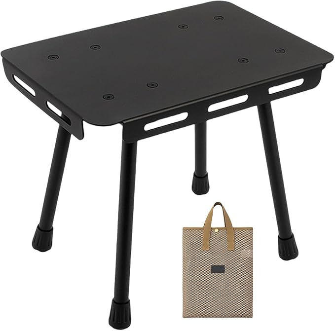 Foldable Camping Table &amp Stool Combo Aluminum Alloy Portable Outdoor Desk with Storage Pouches Multifunctional Furniture for Backpack-Friendly Modern Camping High Durability