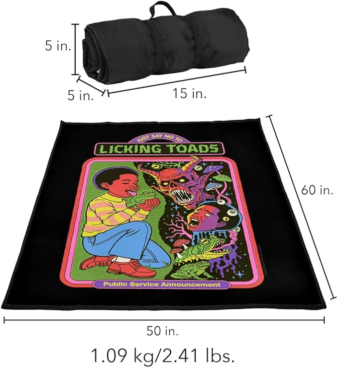 LOGOVISION Steven Rhodes Licking Toads Outdoor Blanket for Picnic Beach Camping Park Tailgate 50x60