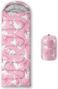 Pink Bow Sleeping BagGirly Princess Bowknot Camping Bag for Girls KidsPink and White Striped Lightweight Warm Portable Outdoor Indoor-Waterproof Cold Weather Resistant for Camping Hiking