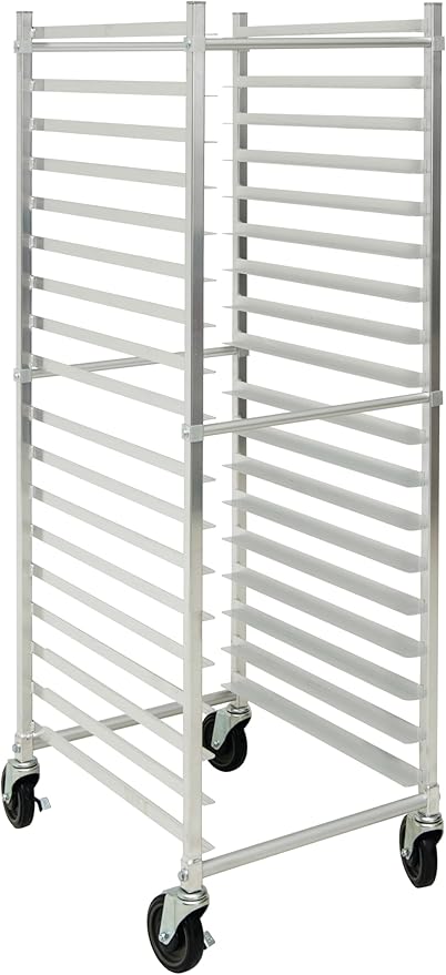 HUBERT Bun Pan Rack Aluminum 18 Pan End Load - 26 1/2 L x 20 1/4 W x 63 H