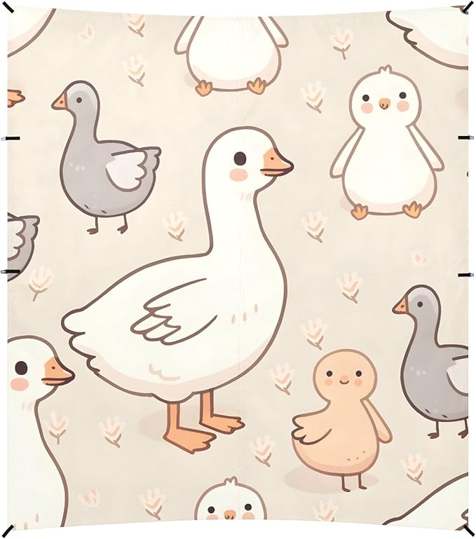 Seamless Pattern of Geese Camping Sun Shelter Beach Tent Portable Beach Sun Shade Outdoor Canopy for Camping Trips Fishing Picnic