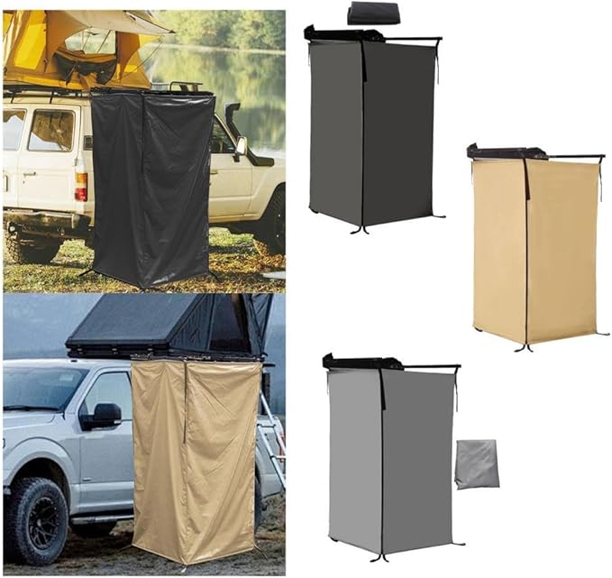 Vehicle Side Shower Tent Privacy Shelter Bathroom Overland Toilet Stall Changing Dressing Room for Tailgate Restroom Travel