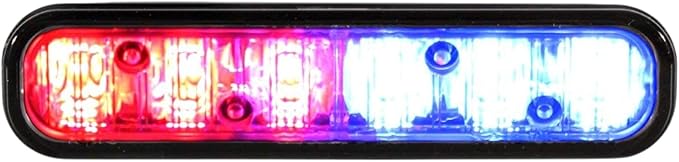 Whelen Ion Series Super-Led Emergency Lighthead - Red/Blue Warning Light for Police &amp Emergency Vehicles - Ultra Bright Professional-Grade - Durable Hard-Coated Lens - 25 Flash Patterns