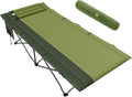Timber Ridge 31.8 W Extra Wide Heavy Duty Camping Cot for Adult Easy Set Up Oversized Sleeping Cot with Carry Bag for Camping Travel and Outdoors Support up to 450lbs Green