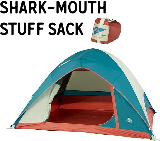 Kelty Discovery Basecamp Backpacking Tent 4 or 6 Person Camping Backpacking Shelter Large Capacity Fast Setup and Easy Tear Down Stuff Sack Included