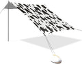 Cow Spots Pattern Beach Tent Sun Shelter 9.2' x 10.5' Beach Canopy with 4 Sandbags 4 Stability Poles Sand Shovels - Tent Canopy for Beach Camping Fishing Picnics