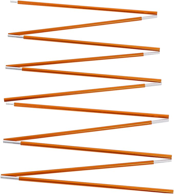 Aluminum Alloy Tent Poles 2Pcs Camping Tent Support Rods Bar Replacement Accessories Awning Frames Kit for Outdoor Camping Hiking Backpacking Travel Gold