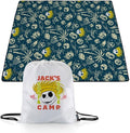 Picnic TIME Disney Nightmare Before Christmas Jack &amp Sally Disney Nightmare Before Christmas Impresa Picnic Blanket Lightweight Beach Blanket Machine Washable (Black and White)