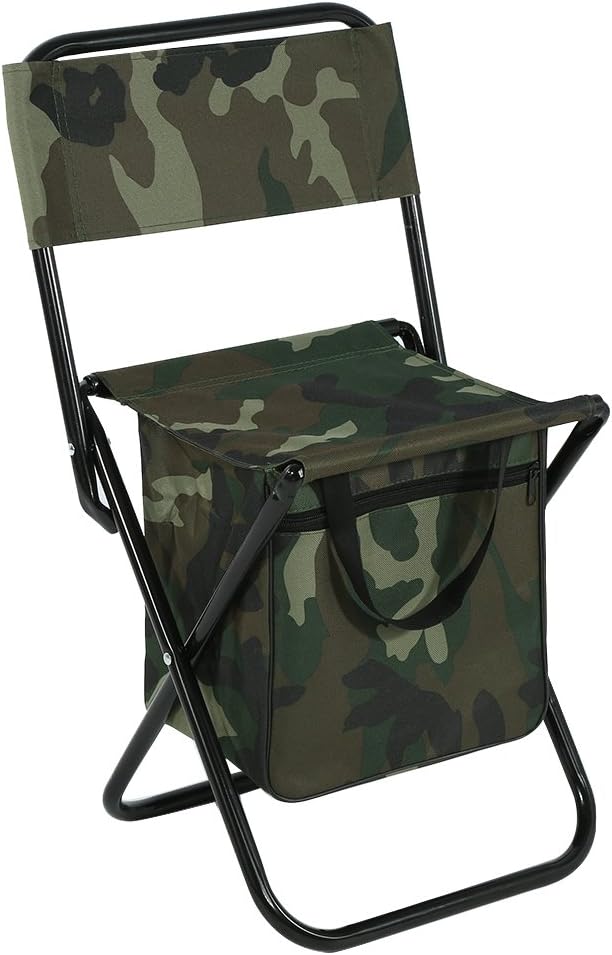Drfeify Convenient Foldable Outdoor Camping Fishing Chair with Storage Bag Portable Folding Seat for Sports &amp Outdoor Activities