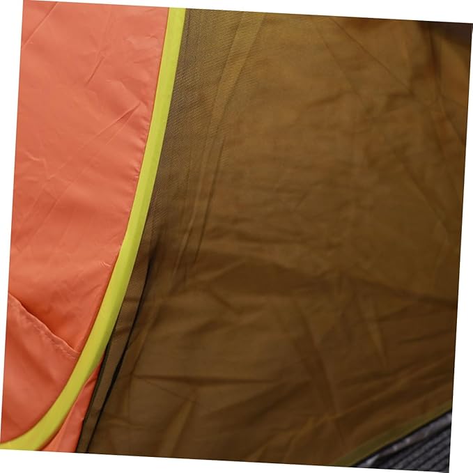 Portable Instant Tent Sun Shelter Automatic Pop Up Beach Canopy with Design for Outdoor Camping Orange Yellow UV Protection Easy Setup Rugged Structure