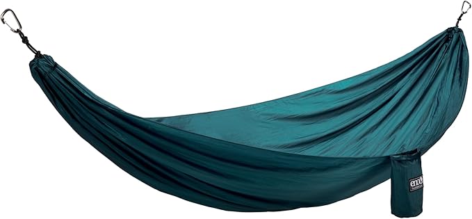 ENO TravelNest Hammock &amp Straps Combo - Portable Hiking and Camping Hammock with Straps Included - Travel Hammock for Camping Hiking Backpacking a Festival or The Beach - Marine
