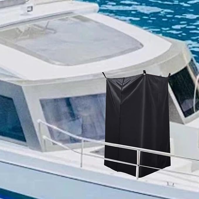 Asixxsix Boat Privacy Curtain Heavy Duty Sun Proof Oxford Cloth Hanging Changing Room with Storage Bag Water Proof Pontoon Tent for Pontoon Boats Yachts Outdoor Camping Beach