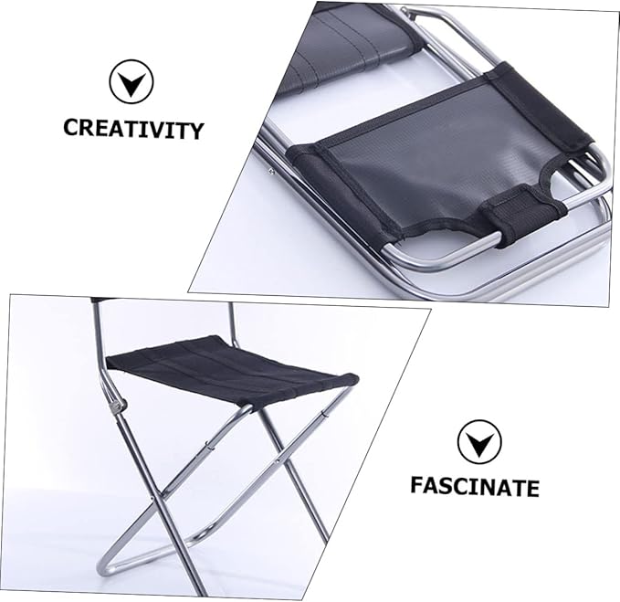 Outdoor Foldable Fishing Chair Backrest 1PCS Lightweight Aluminum Alloy Portable Stool for Camping Travel and Fishing