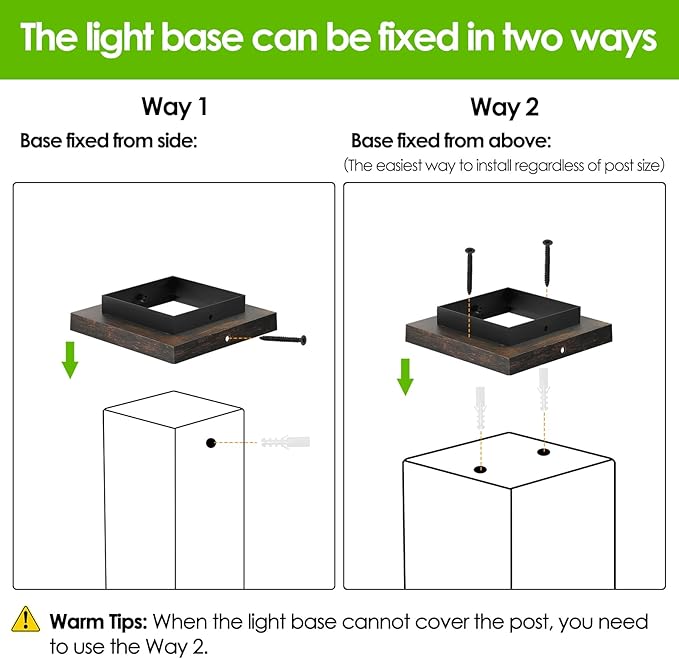 Mlambert 10 Pack Solar Post Lights Outdoor Waterproof Fence Cap Lights for Deck 4x4 6x6 Wooden Vinyl Outdoor Light with Shinning Effect Brown