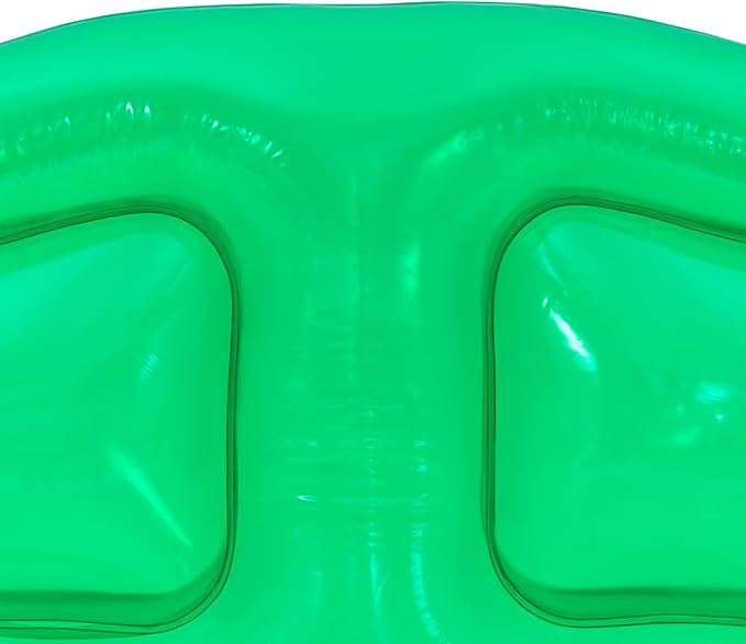 Transparent Inflatable Sofa Clear PVC Air Couch Double Seater Portable Blow Up Chair for Indoor Outdoor Camping Beach Patio Yard Holds 440lbs