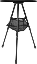 YARNOW Portable Camping Folding Table Adjustable Height Aluminum Alloy Round Table with Mesh Storage Bag Lightweight Outdoor Picnic and Hiking
