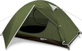 Bessport Camping Tent 1/2 Person Tent Waterproof Two Doors Backpacking Tent Easy Setup Lightweight for Outdoor Hiking Mountaineering Travel