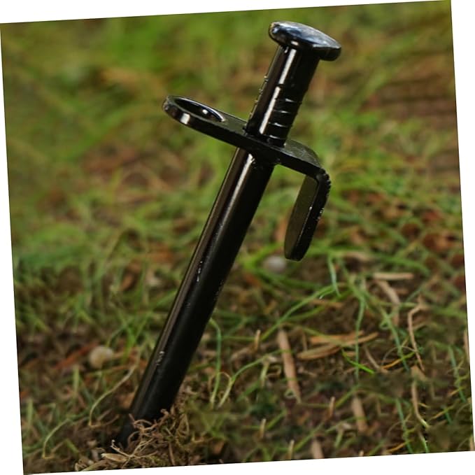 6Pcs Metal Tent Stakes Heavy Duty Ground Pegs for Camping Durable Outdoor Ground Stakes with Sharp Tips for Secure Tent Setup Wind Resistant Design for Tents Canopies