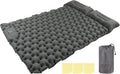 Sleeping PadCamping Sleeping PadDurable Air Bed CompactWater Proof Nylon Ergonomic Support Foot Press 60S Inflating Sleeping Mat for Outdoor Camping Backpacking(Gray)