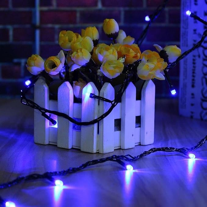 2-Pack Connectable Christmas Lights Outdoor Total 164FT 400LED Christmas String Lights Waterproof with 8 Modes &amp Timer Green Wire Twinkle Lights for Xmas Tree Decorations Outdoor Indoor Blue