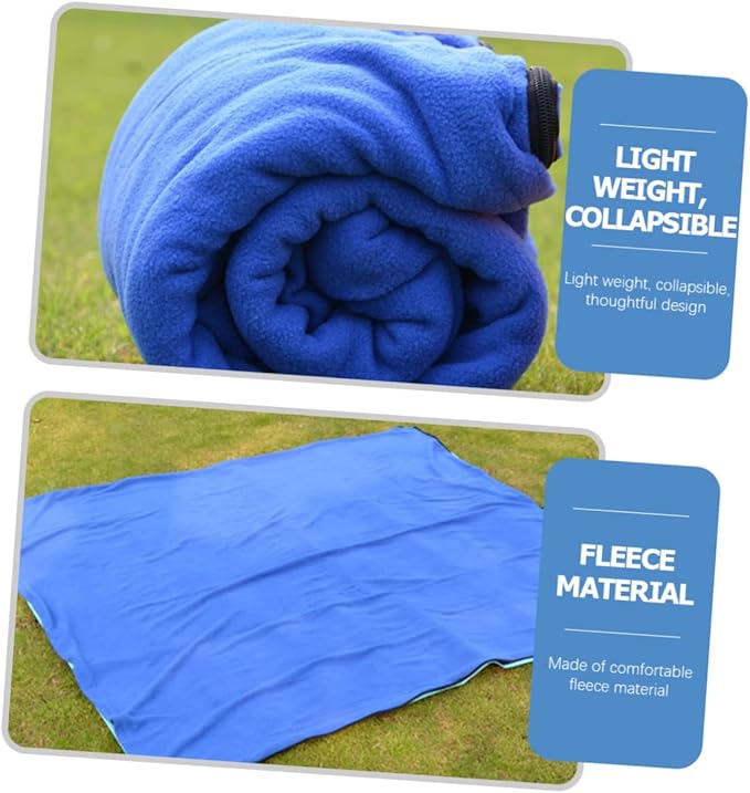 Double-Sided Fleece Camping Blanket Lightweight Portable Outdoor Blanket for Travel Picnic Rest and Camping