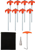 Camping Gear 8Pcs Outdoor Tent Peg with Hexagon Socket Long Screw Thread Stakes Screw Canopies Stakes for Canopies Campings Hiking