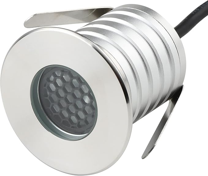 LED In-Ground Well Lights Anti-Glare3W 12V-24V DC IP67 Waterproof Recessed LampBuried Underground Outdoor Landscape LightingWarm White 3000K(3 Watt)