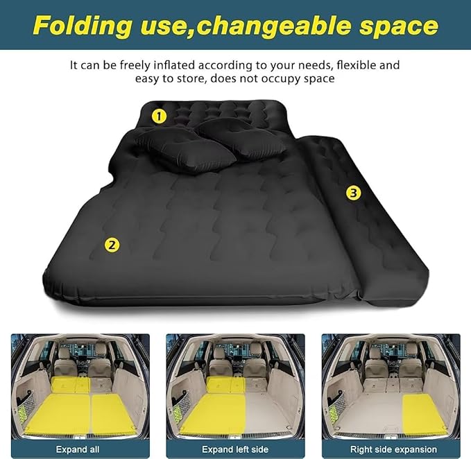 SUV Air Mattress Camping Bed - Car Mattress Back Seat Portable Foldable Car Air Bed SUV Sleeping Pad Car Bed Mattress for Sedan SUV Truck 1#1