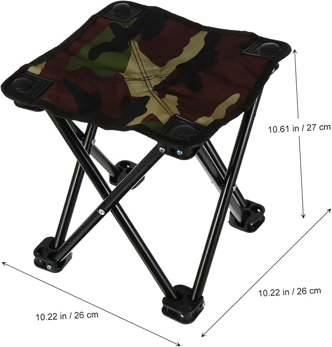 Portable Folding Fishing Stool Outdoor Camping Chair Waterproof Fabric Lightweight Design and Carry Handle for Fishing Hiking and Picnic