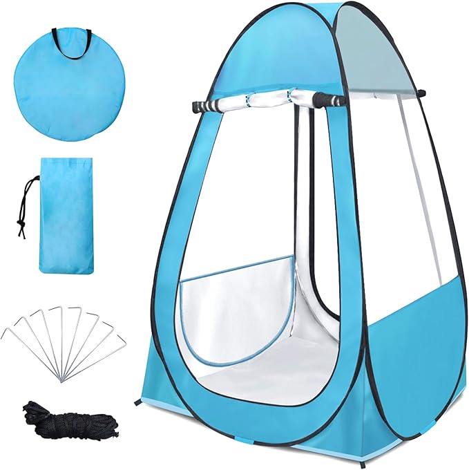 Pop Up Tent Clear Outdoor Tents Sports Fishing Rainproof and Windproof Beach Camping Lightweight and Sturdy Easy Set Up UPF 50+ Portable Folding 39 x 64