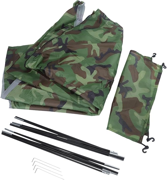 Outdoor Double-door Tent Ultralight Camping Tent Camouflage Hiking Shelter With Sun Protection And Breathable Mesh Roof Design Includes Rain Cover Backpack Poles And Stakes(2 person)