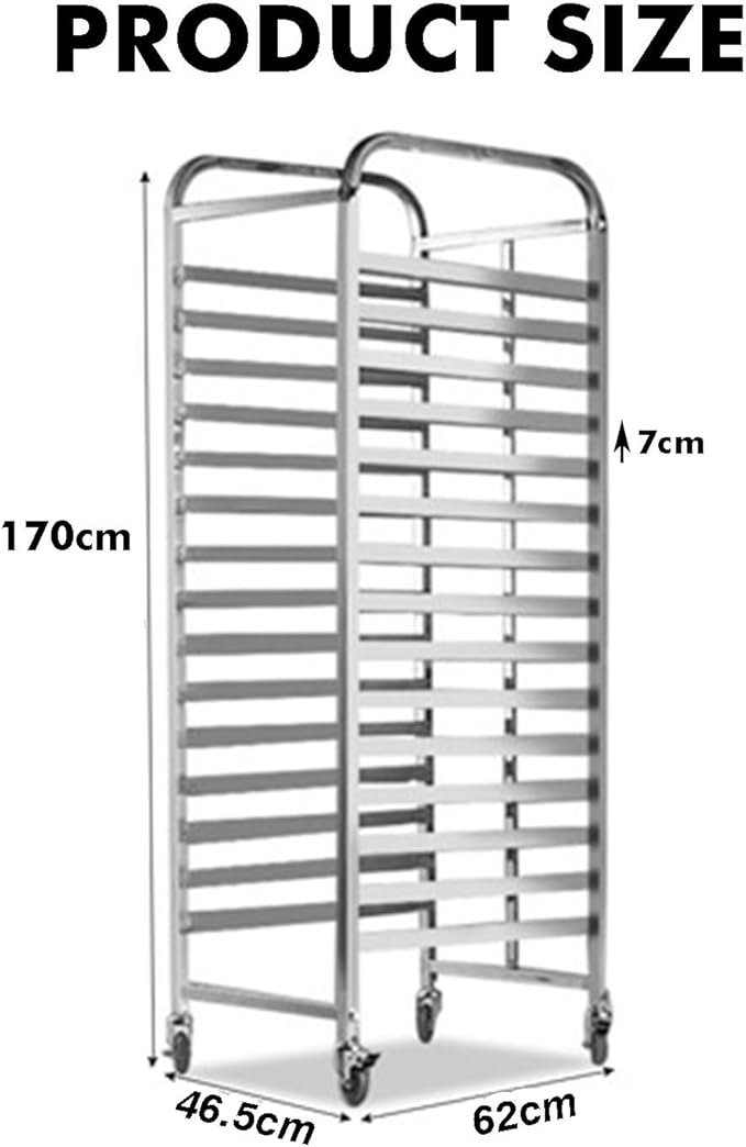 Quick Rack for Baking Pans15-Tier Heavy-Duty Bread Pan Rack - Quick Proofing &amp Storage Solution for Bakeries Restaurants &amp Catering - Durable Space-Saving Design